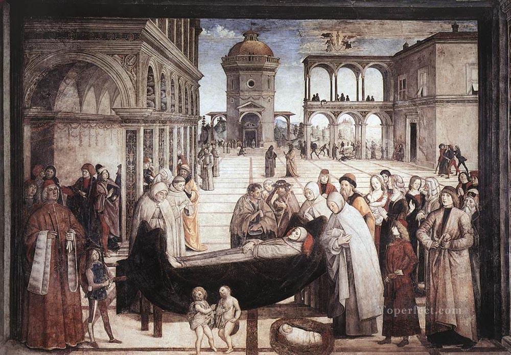 Muerte De Santa Bernardina Renacimiento Pinturicchio Pintura al óleo